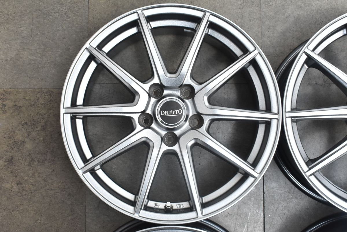 スタッドス用等に DILETTO 17in 7J 38 PCD114.3 4本 レクサス 10系 NX ハリアー RAV4 クラウン カムリ アルファード ヴェルファイア TRITUETUBI_COM