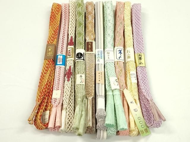 平和屋本店 夏物 和装小物 帯締め10本セット 伊賀 井上工房など CXAA0357s5