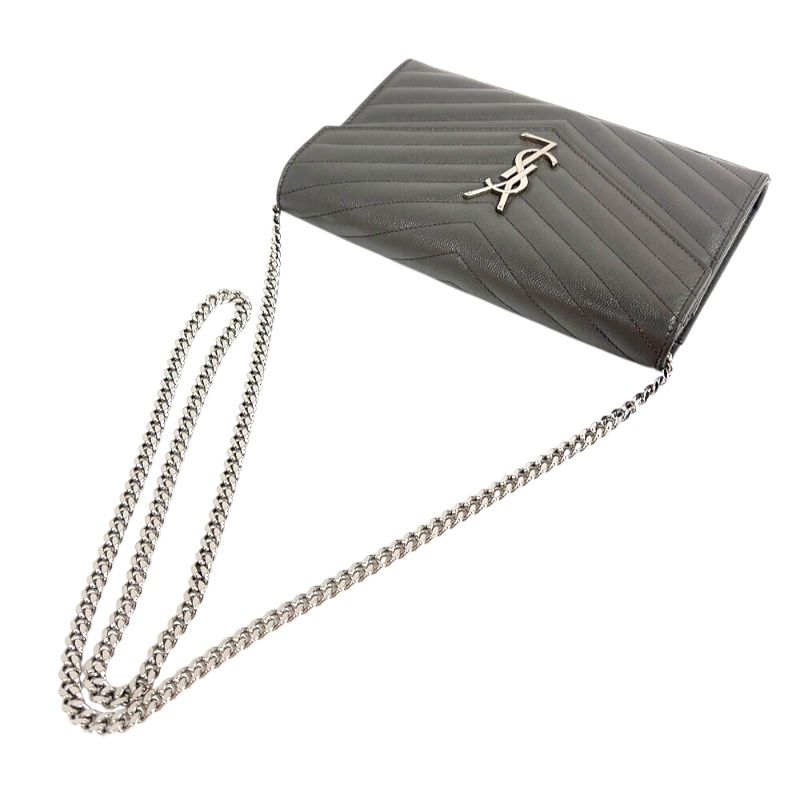 SAINT LAURENT チェーンウォレット グレー SAINT LAURENT チェーンウォレット グレー