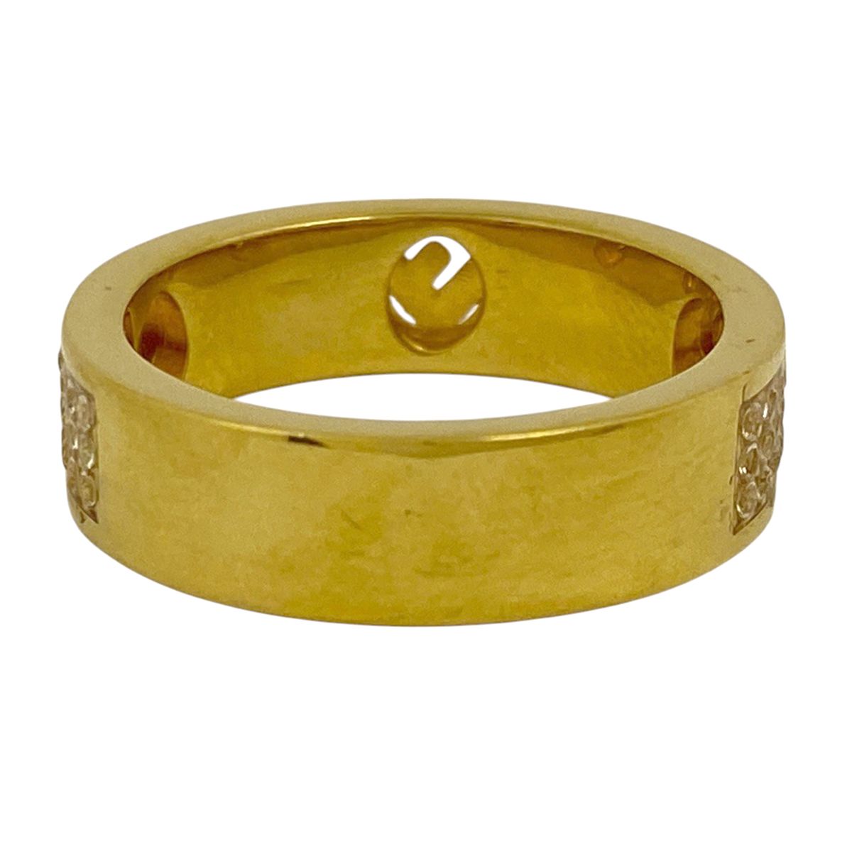 フェンディ FENDI エフイズ リング ラインストーン リング 17号 GP  