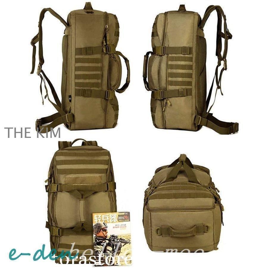 バックパック旅行バッグ登山リュックリュック60L大容量3WAY迷彩多ポケットミリタリーリュックサックアウトドア大型旅行バッグ