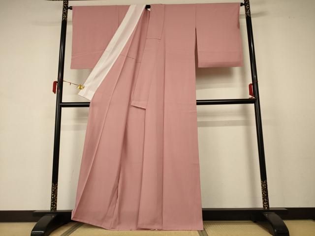 平和屋着物 夏物 色無地 絽 宍色 正絹 AABB2631jd