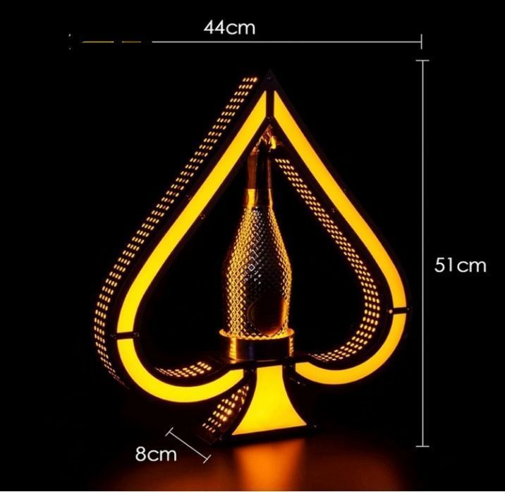 LED照明付き酒ボトル陳列棚 スペードのエースシャンパンVIPボトルプレゼンター