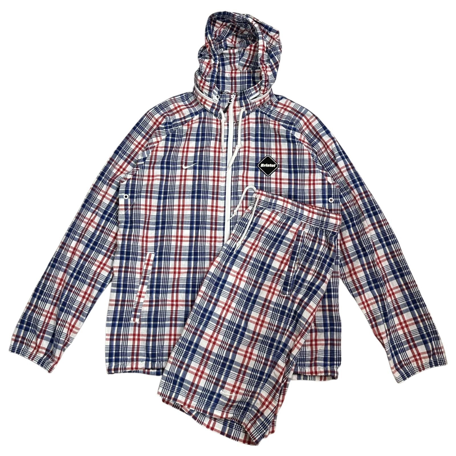 FCRB エフシーレアルブリストル セットアップ M 半袖 ショーツ F.C.Real Bristol FCRB(エフシーレアルブリストル) Plaid zip-up
