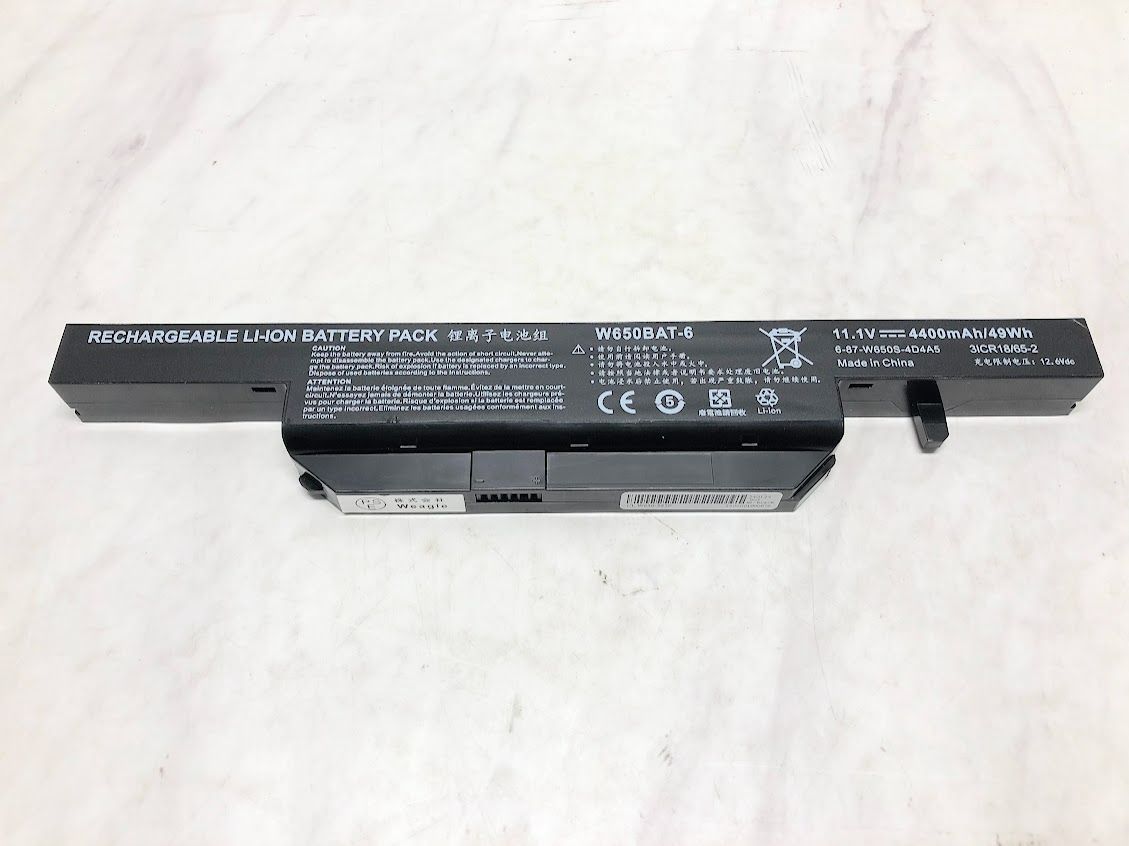 Batteria da 4400mAh compatibile con Clevo W650SJ W650SR W650SZ W651 W651D W651DC