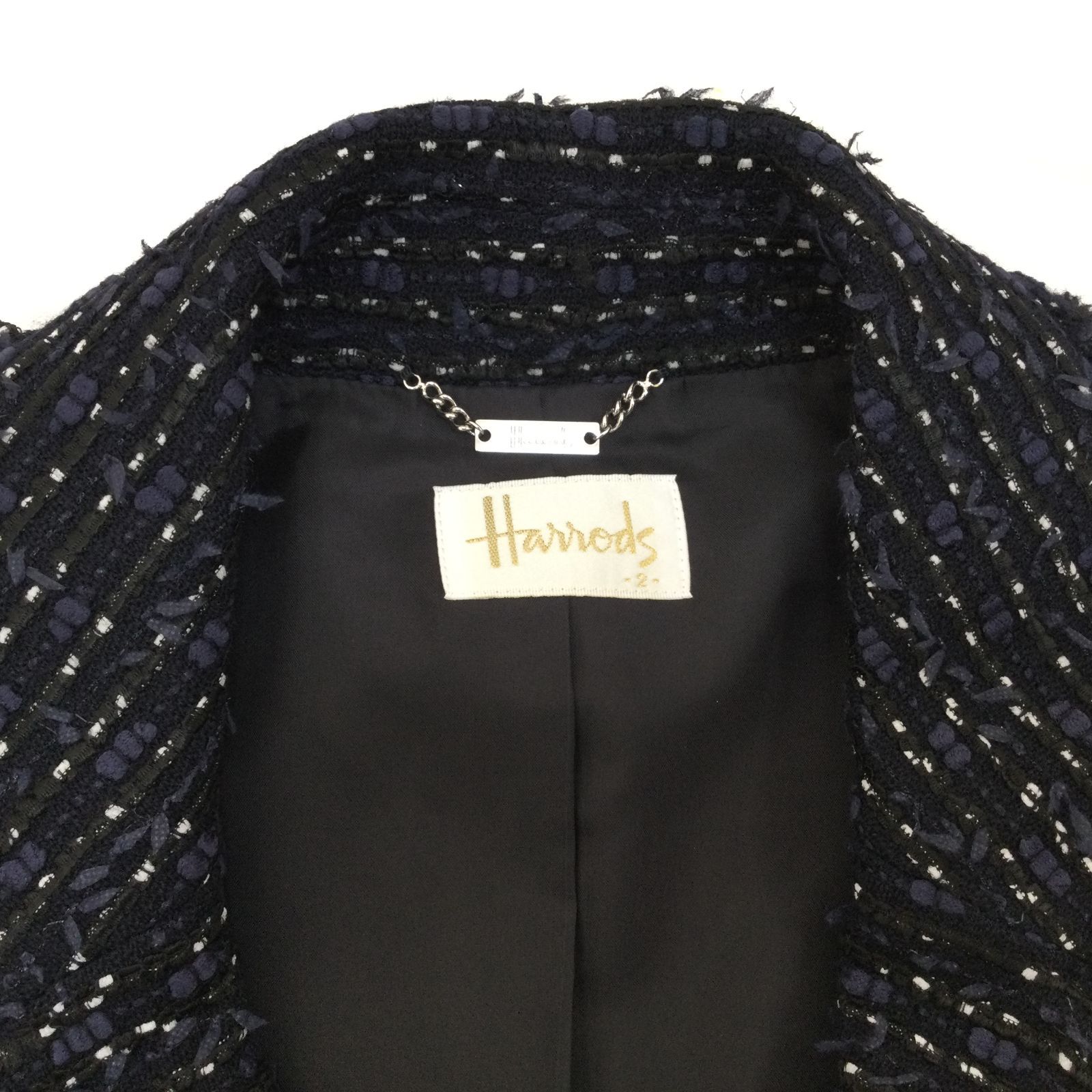 ハロッズ】ワンピース ノースリーブ ツイード Harrods ハロッズ