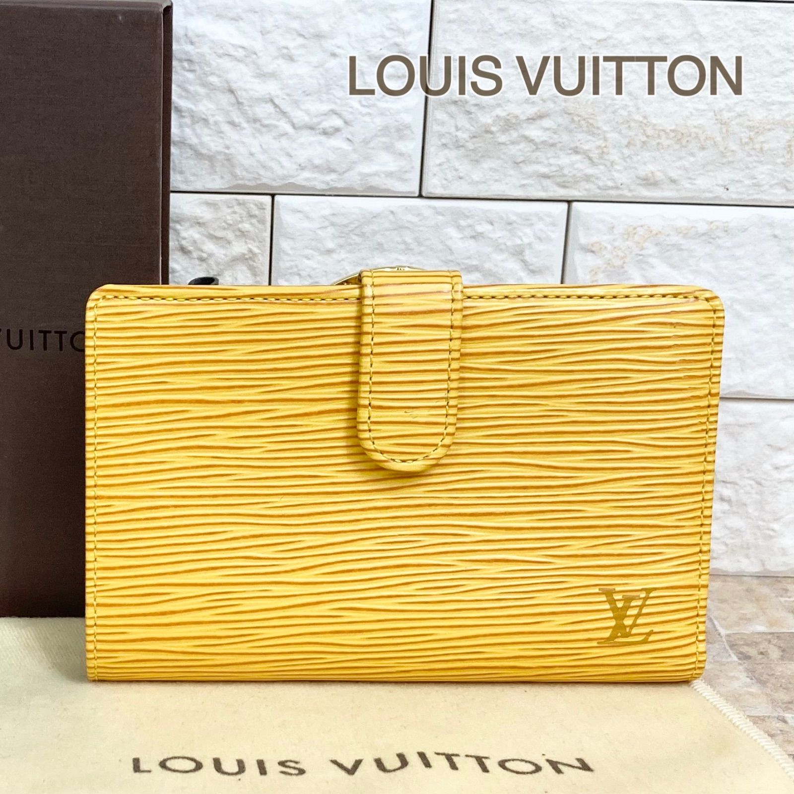 【希少】ルイヴィトン エピ ポルトモネ ヴィエノワ がま口 折り財布 イエロー 美品!】ルイヴィトン LOUIS VUITTON ポルトモネ ビエ