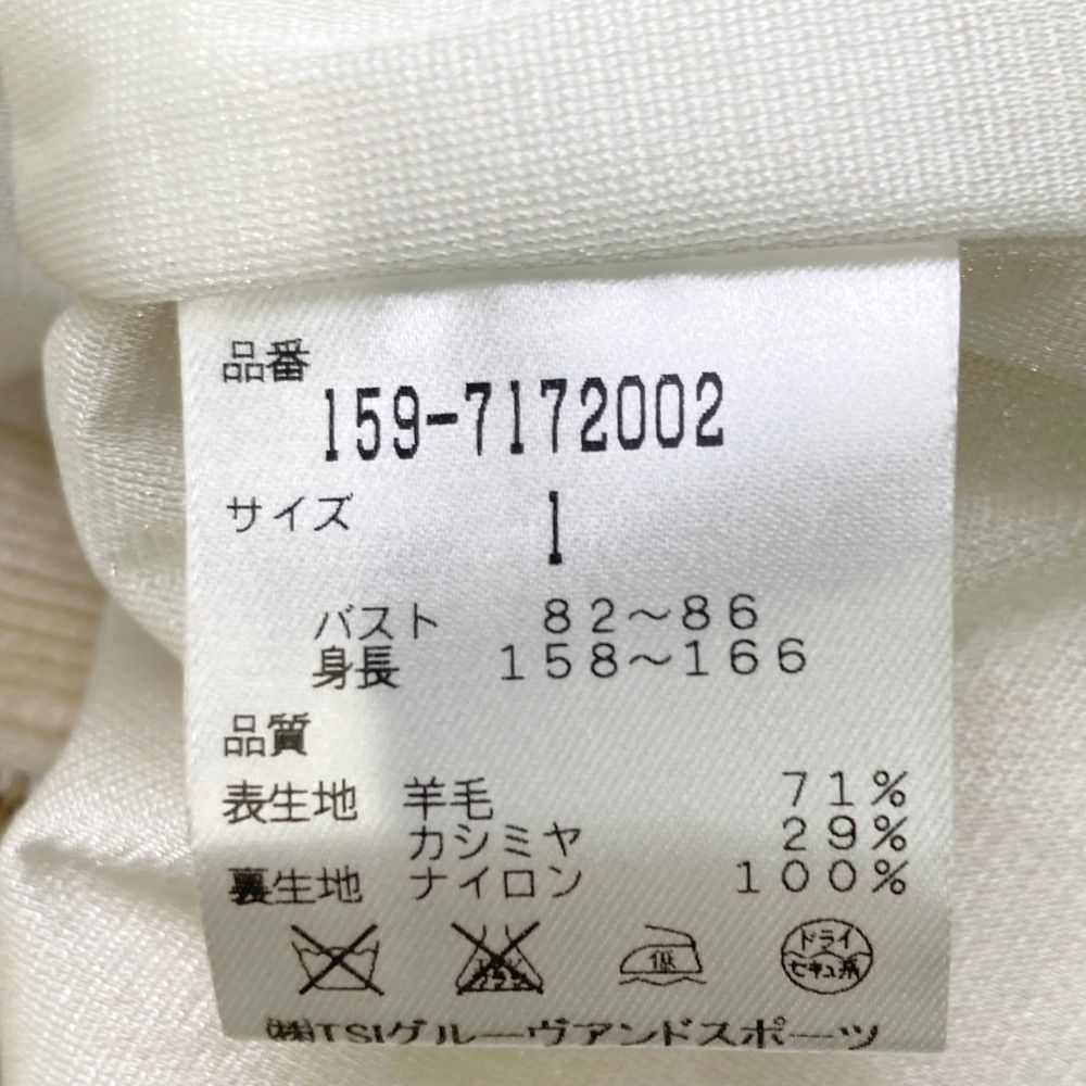 サイズ：1 MASTER BUNNY EDITION マスターバニーエディション  裏地付 カシミヤ混 ニットジップジャケット  ホワイト系 [240101429028] ゴルフウェア レディース ストスト サイズ：1 MASTER BUNNY EDITION マスターバニーエディション