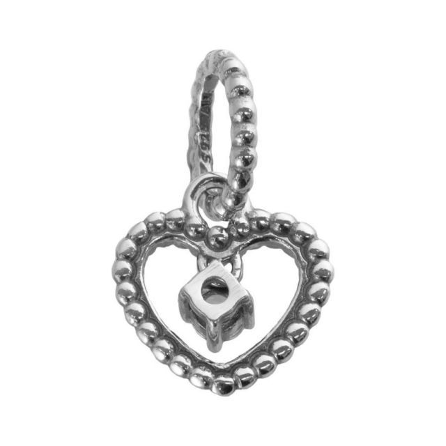 パンドラ チャーム PANDORA Purple Beaded Heart Dangle スターリング 