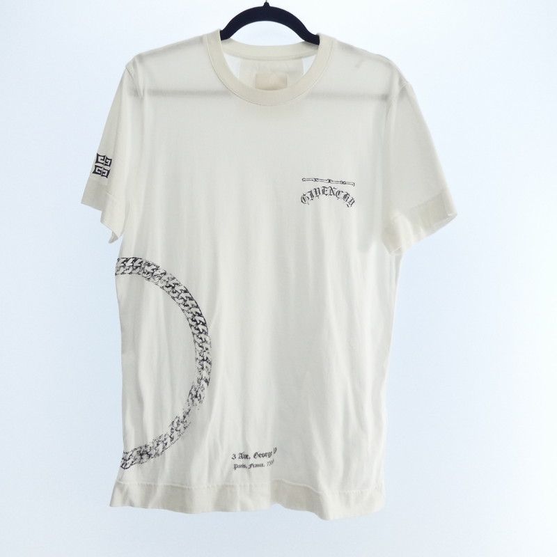 姫路東店 GIVENCHY | ジバンシィ 半袖Ｔシャツ SYMBOL CIRCLE CHAIN SLIM FIT T-SHIRT BM716C3Y6B ホワイト サイズ S 135