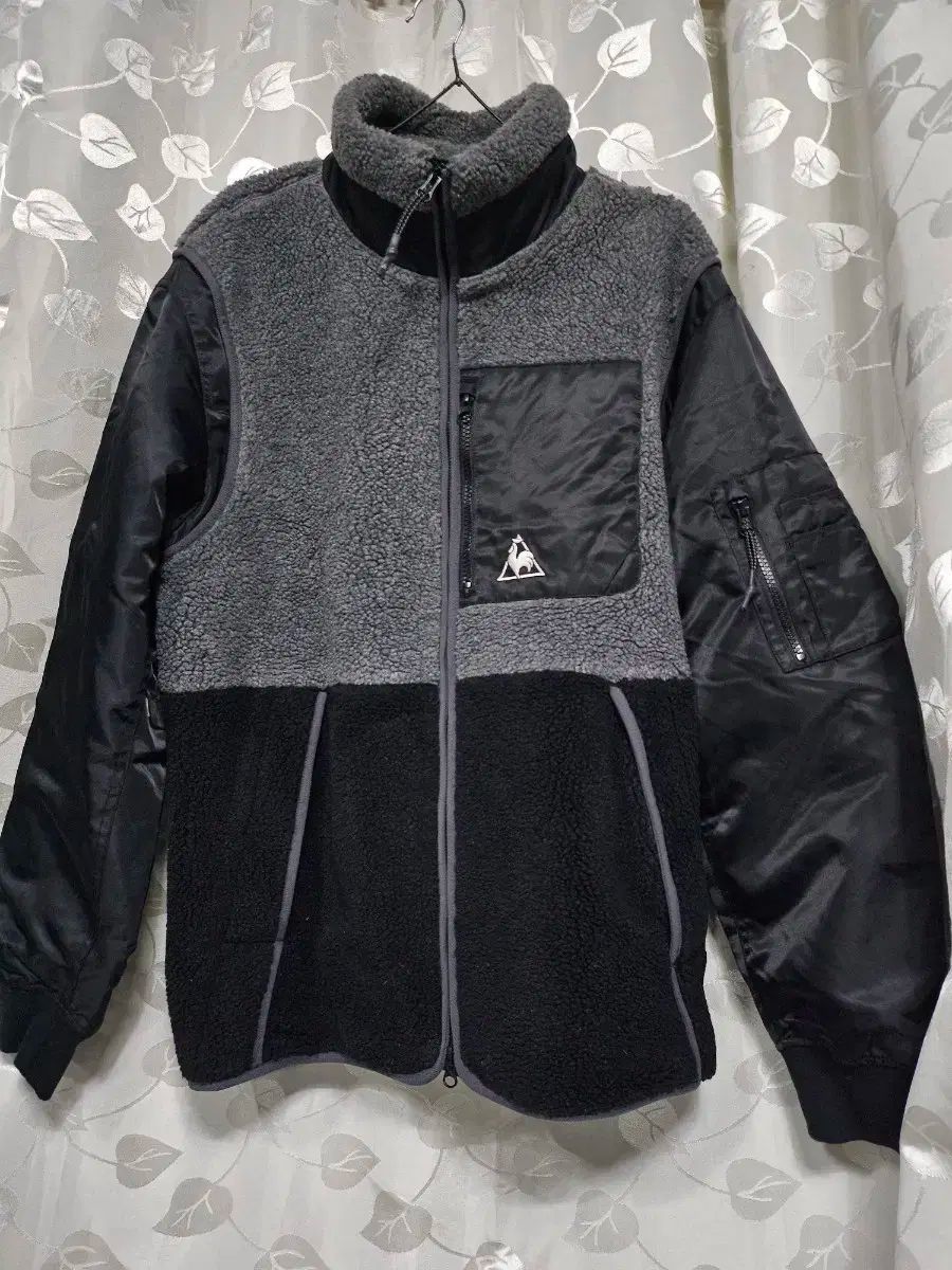 ルコックスポルティフ フリース パイロットジャンパー ブラック グレー