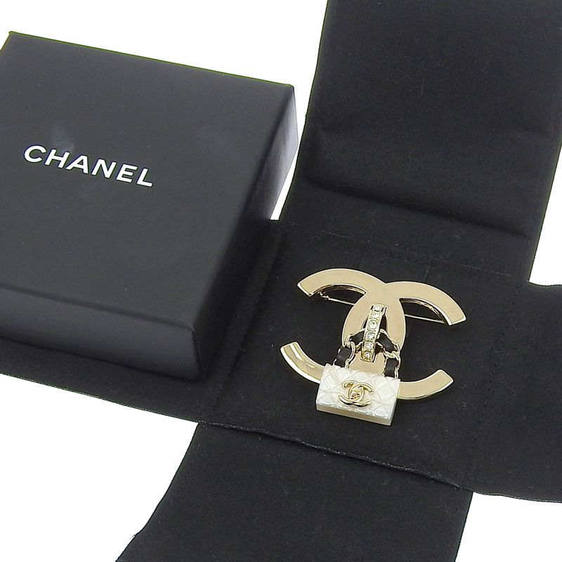 シャネル CHANEL バッグモチーフ ブローチ ココマーク 鞄 ライン  