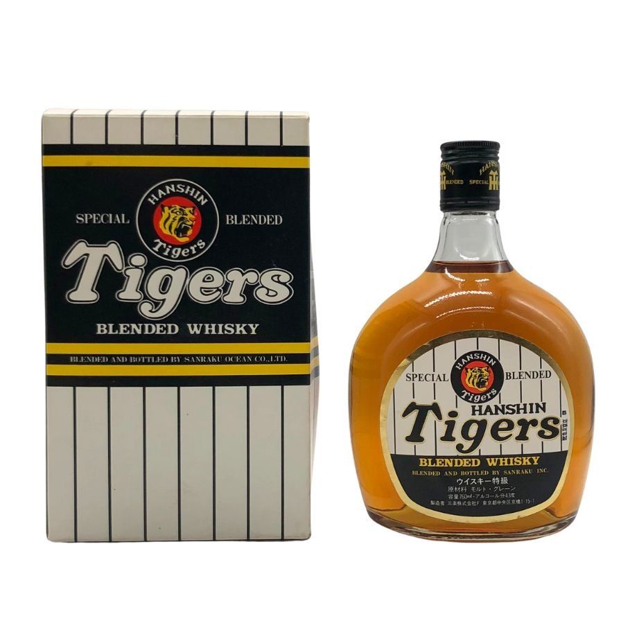 阪神タイガース　ウィスキー　特級　760ml　43%　三楽オーシャン　記念ボトル　限定品　古酒◎ 三楽オーシャン 阪神タイガース ウイスキー特級 760ml 43% 古酒未開封