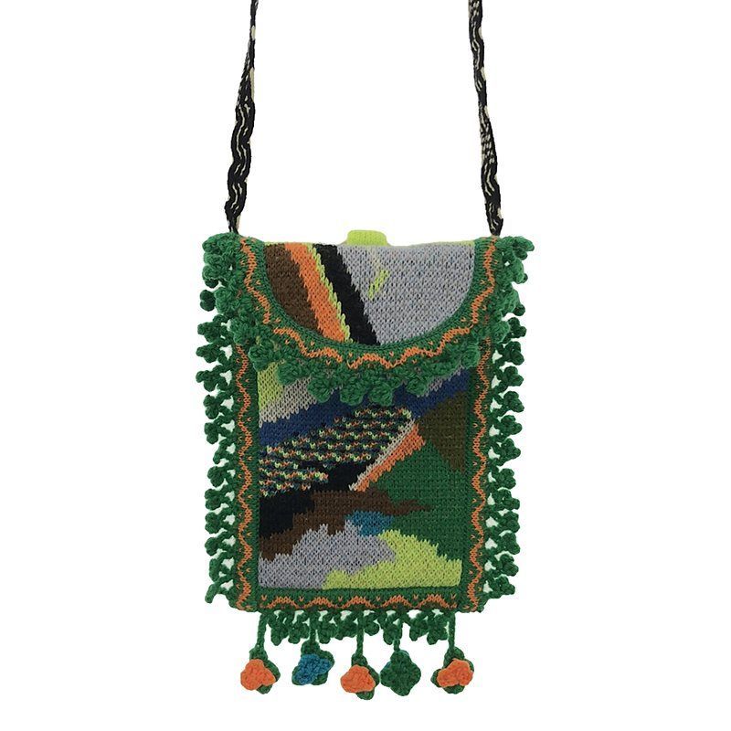 【新品】  Mame Kurogouchi / マメクロゴウチ | 2022AW | Mountainscape  Knitted parsse ショルダーバッグ | 1 | GREEN | レディース 新品】 Mame Kurogouchi / マメクロゴウチ | 2022AW | Mountainscape