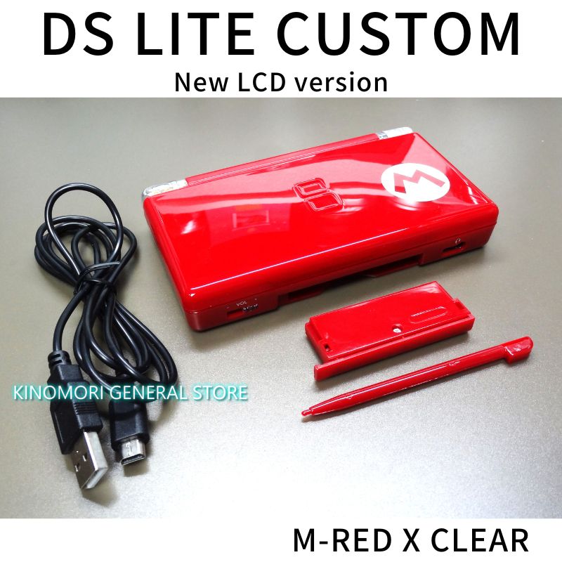 DS LITE CUSTOM M-RED X CLEAR NEW LCD Ver - メルカリ