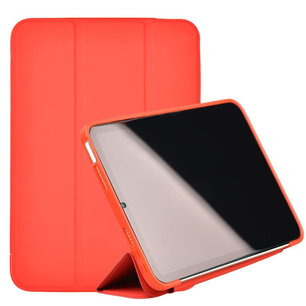 ipad mini 6世代 8 3 用 ケース JHZZWJ 6 カバー スマートカバー スタンドケース 三つ折り畳み式 オートスリープ red