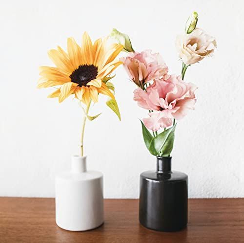 ホワイト 【一輪でスマート】 ICHiRIN 日本セラー 花瓶 一輪挿し フラワーベース ミニ 花器 セラミック 陶器 おしゃれ 小さい インテリア シンプル(ホワイト)