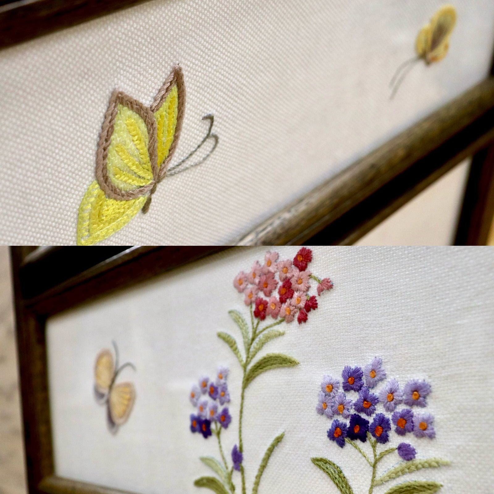 神戸洋家具/伊藤家具　4段チェスト　整理箪笥　オーク無垢材　花図柄刺繍 神戸洋家具/伊藤家具 4段チェスト 整理箪笥 オーク無垢材 花図柄刺繍