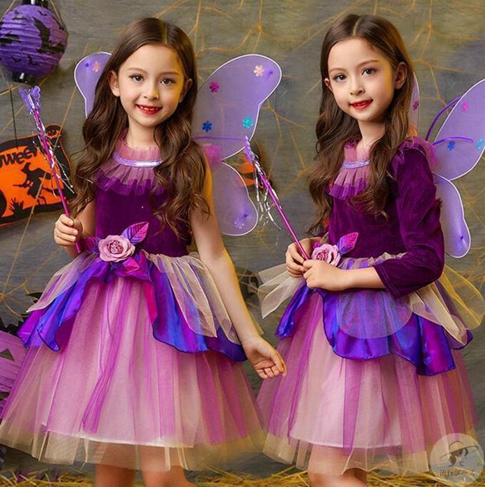 ハロウィン 衣装 子供 女の子 蝶 精霊 ハロウィン衣装 2タイプ 2