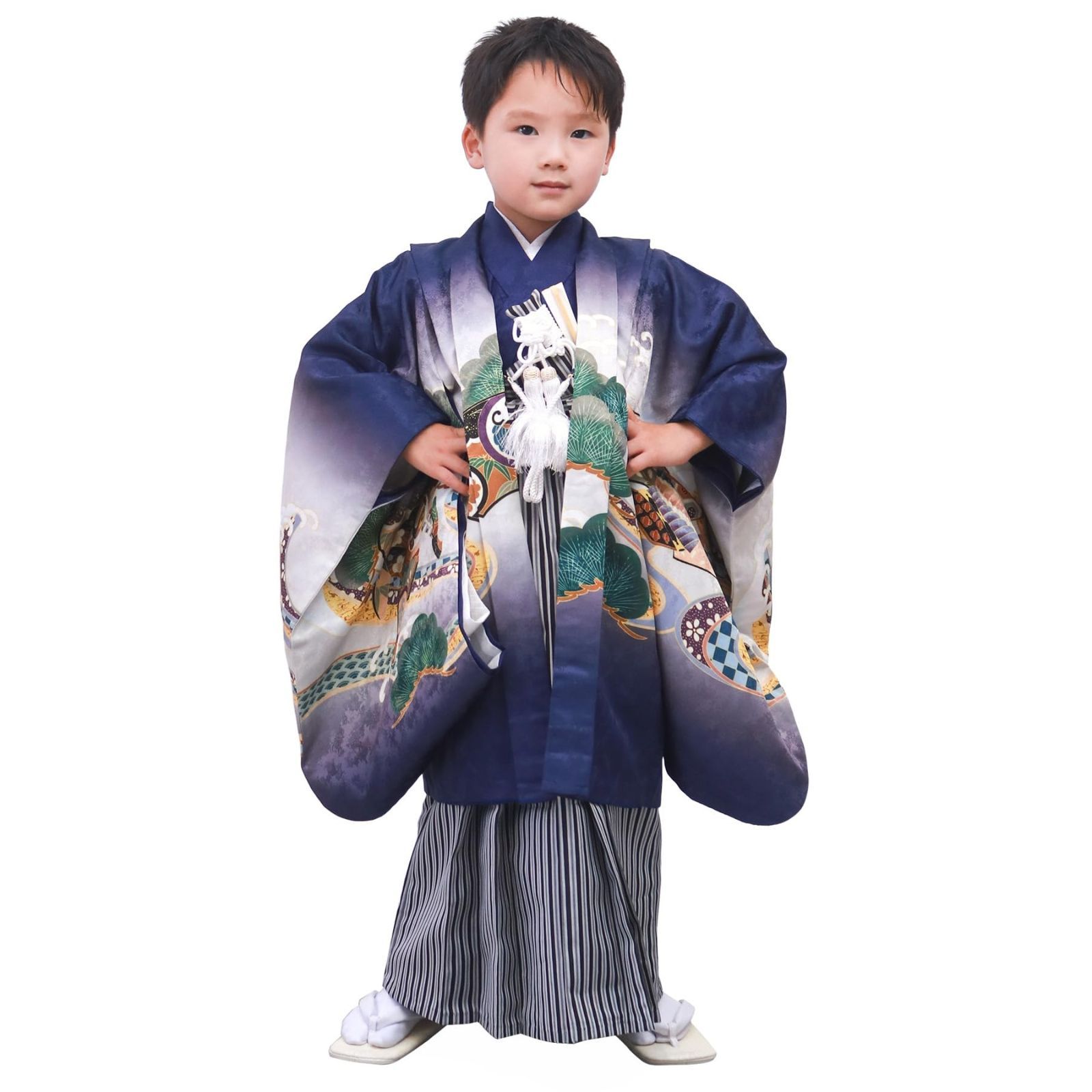 キャサリンコテージ 桜霞 七五三 七歳 着物 ファスナー 120cm 袴 簡単