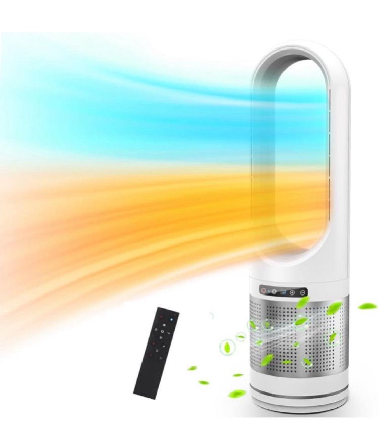 空気浄化 羽無し 冷暖兼用タワーファン リビング扇風機 羽なし空気清浄