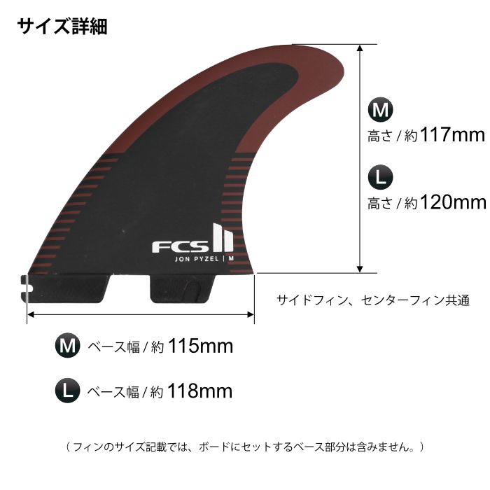 FCS2 FIN フィン トライフィン ジョンパイゼル JP (JON PYZEL