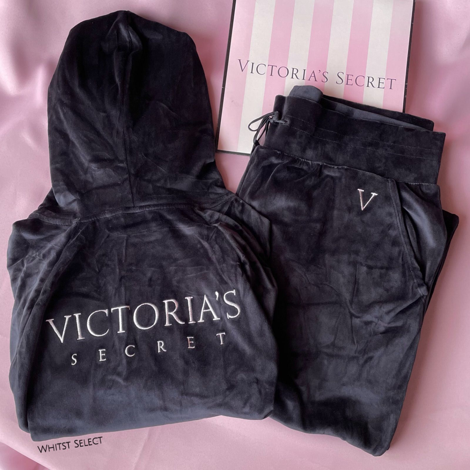 いラインアップ VICTORIA'S SECRET ベロア フーディー＆ジョガー! XS レディース ルームウェア・パジャマ