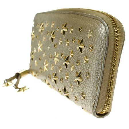 中古】 ジミーチュウ JIMMY CHOO ラウンドファスナー 長財布 星型