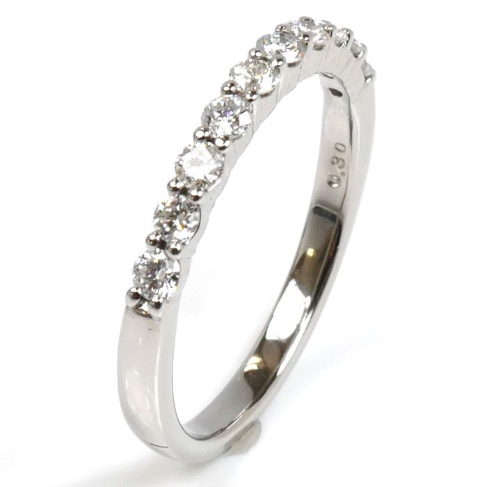 Vendome Aoyama ヴァンドーム青山 Pt950プラチナ ハーフエタニティ リング 指輪 APVR035507DI ダイヤモンド0.30ct 9号 2.6g レディース