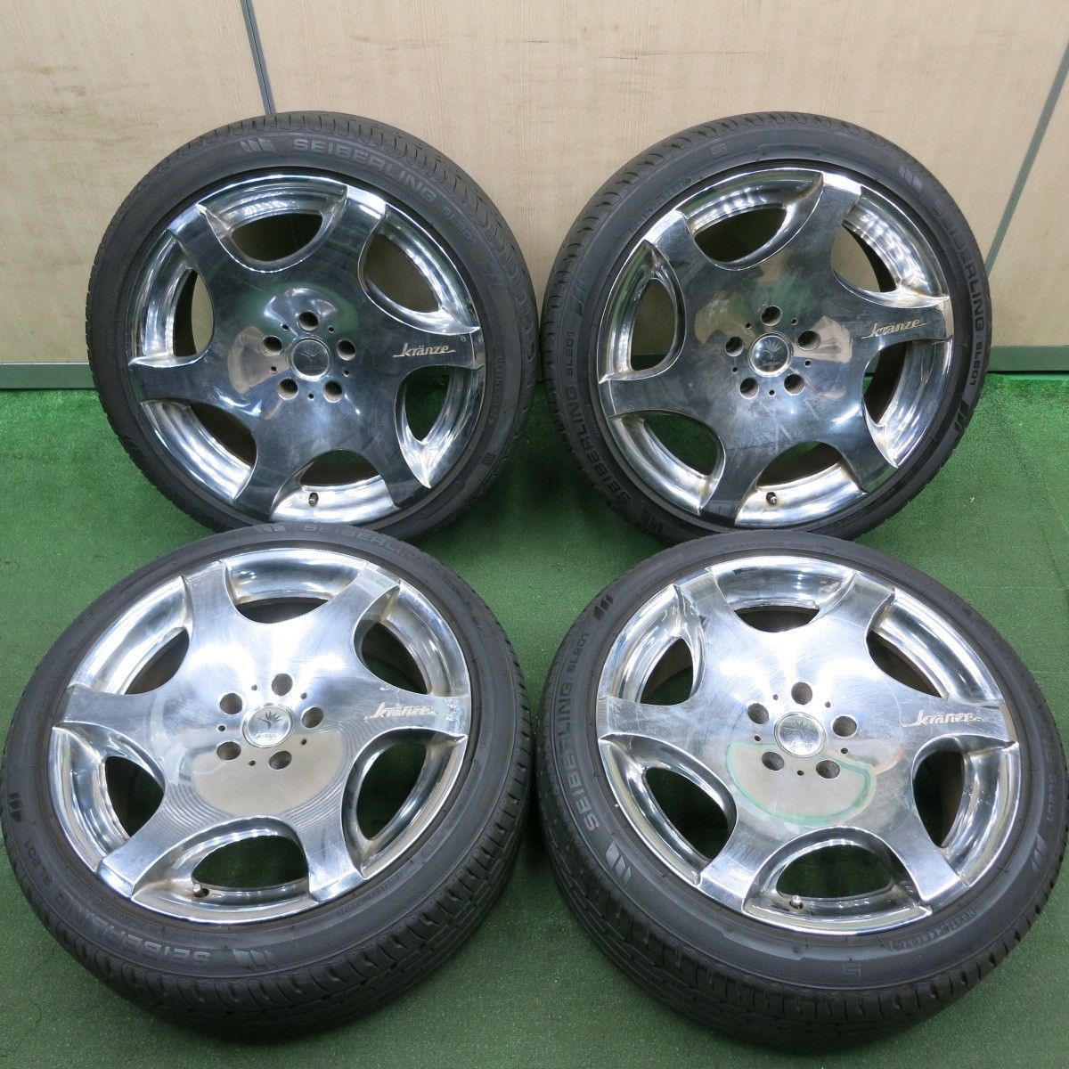 送料無料* バリ溝！20年！9分☆kranze BAZREIA EVO 245/40R19 セイバー 
