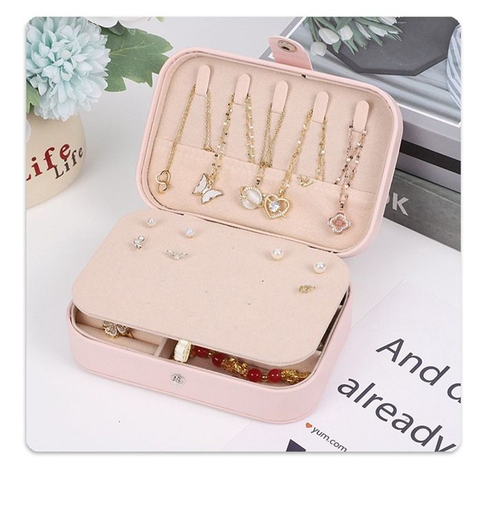 Emfogo 女性用ジュエリーボックス 4層 Lサイズ ジュエリーオーガナイザーボックス クリスマスギフト 女性用素朴な木製ジュエリーボックス＆オーガナイザ並行輸入 ｜Emfogo 女性用ジュエリーボックス、素朴な木製ジュエリー