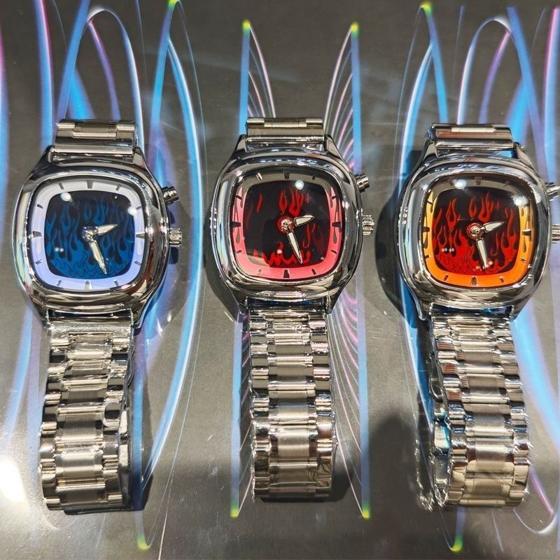 y2k flame graphic ケルシウムウォッチ 腕時計 プレゼント 男女