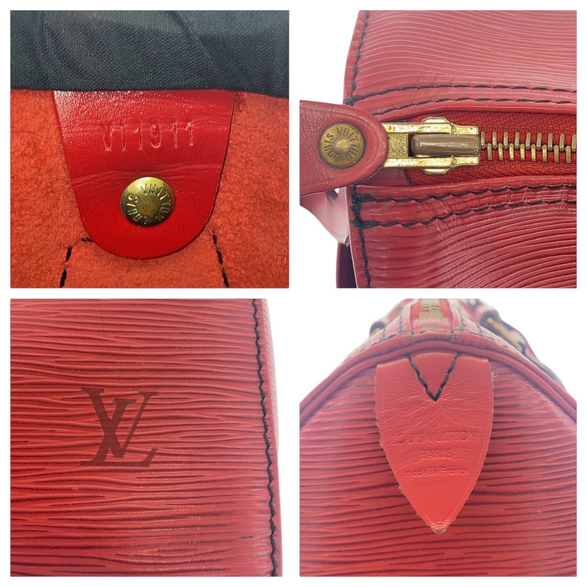 LOUIS VUITTON ルイヴィトン エピ スピーディ25 レッド 赤 ゴールド  