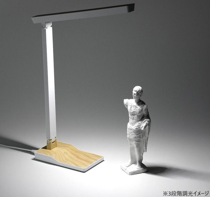 YAZAWA(ヤザワコーポレーション) 5W 3段階調光付 木目調 LEDデスク