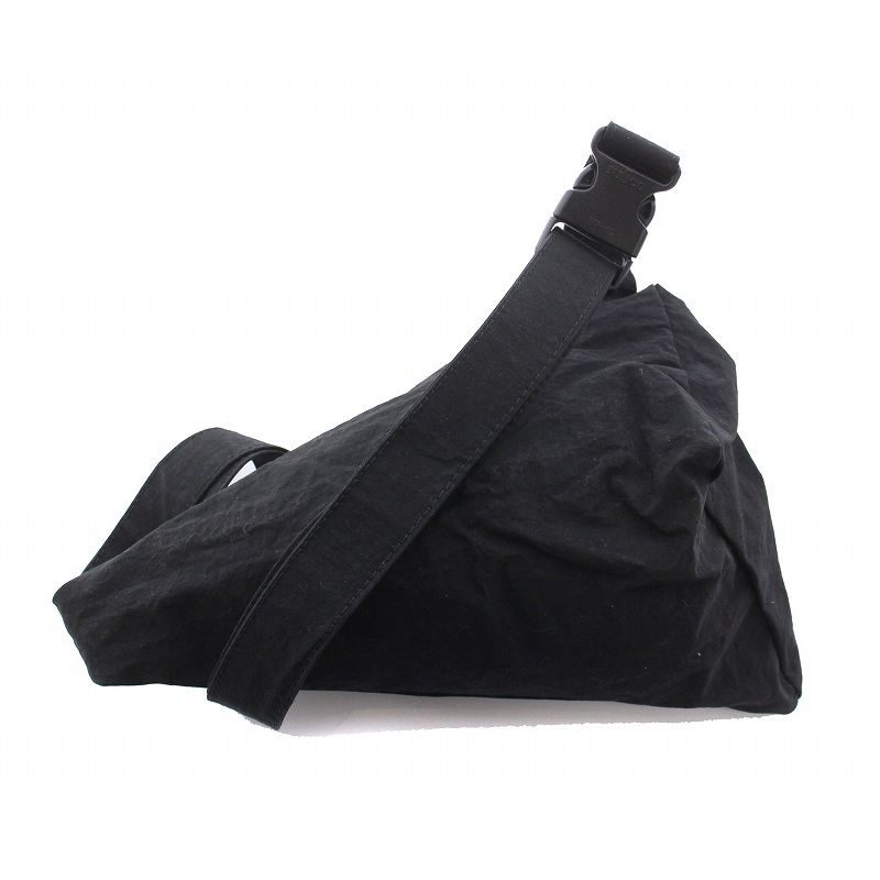 プラグメント Pragment ウエストバッグ 三角サコッシュ ショルダーバッグ 黒 /YM