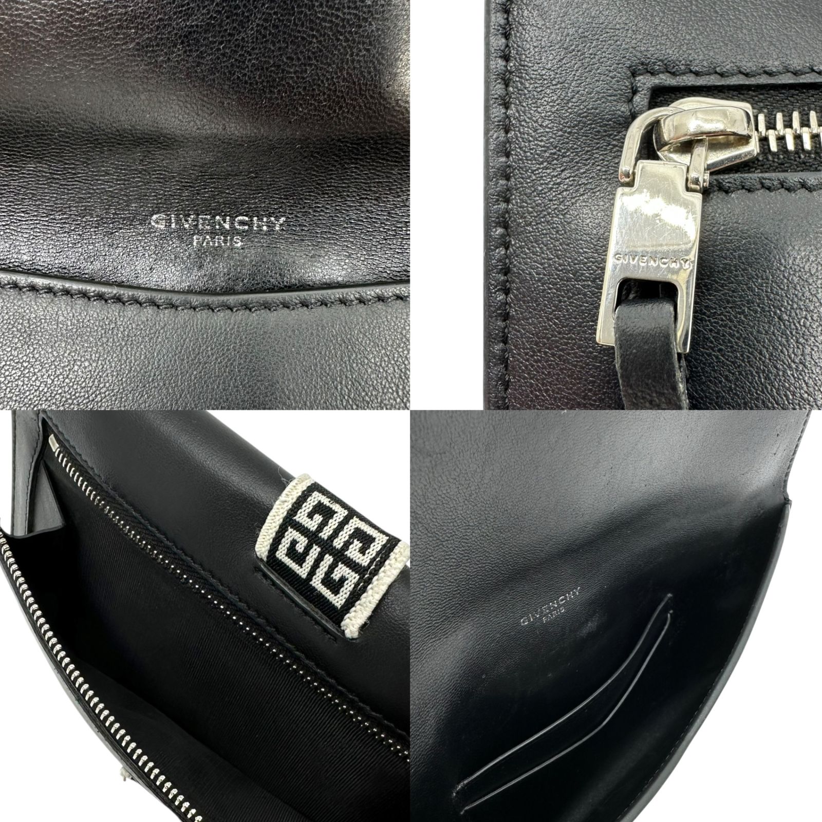 GIVENCHY ジバンシィ URBAN Clutch bag アーバン ロゴ バンド レザー クラッチ バッグ BB605HB0CQ 001 ブラック ウォレット 長財布 WWW_OLIVIERBERNSTEIN_COM