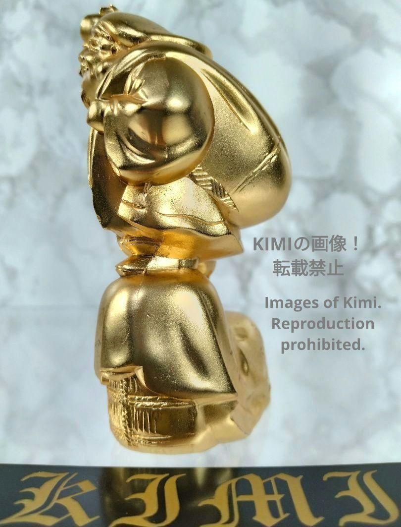 大黒天 Daikokuten Mahakala 9.8cm 3.8inch 仏像 合金製 /24金