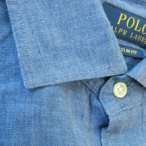 リネン100%✨希少XL✨ ラルフローレン グラデーション シャツ 刺繍 長袖 リネン100%✨希少XL✨ ラルフローレン グラデーション シャツ