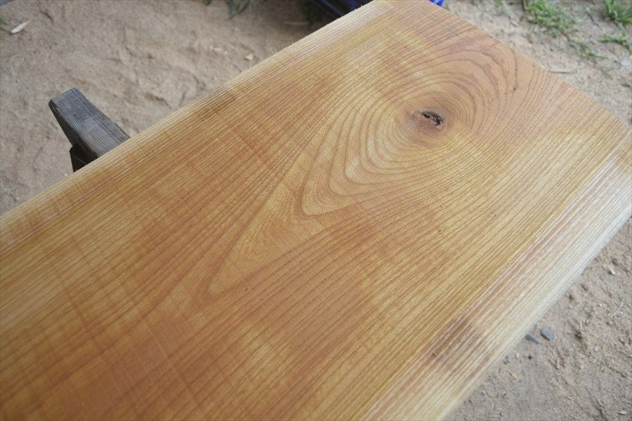 アウトレット ケヤキ(欅)の一枚板 長さ約115cm 幅約35～37cm 厚