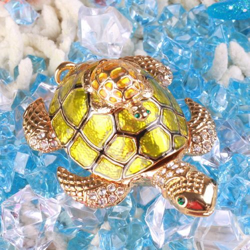 231 親子カメ（万年亀）ジュエリーボックス カメ かめ 亀 縁起物 カメ