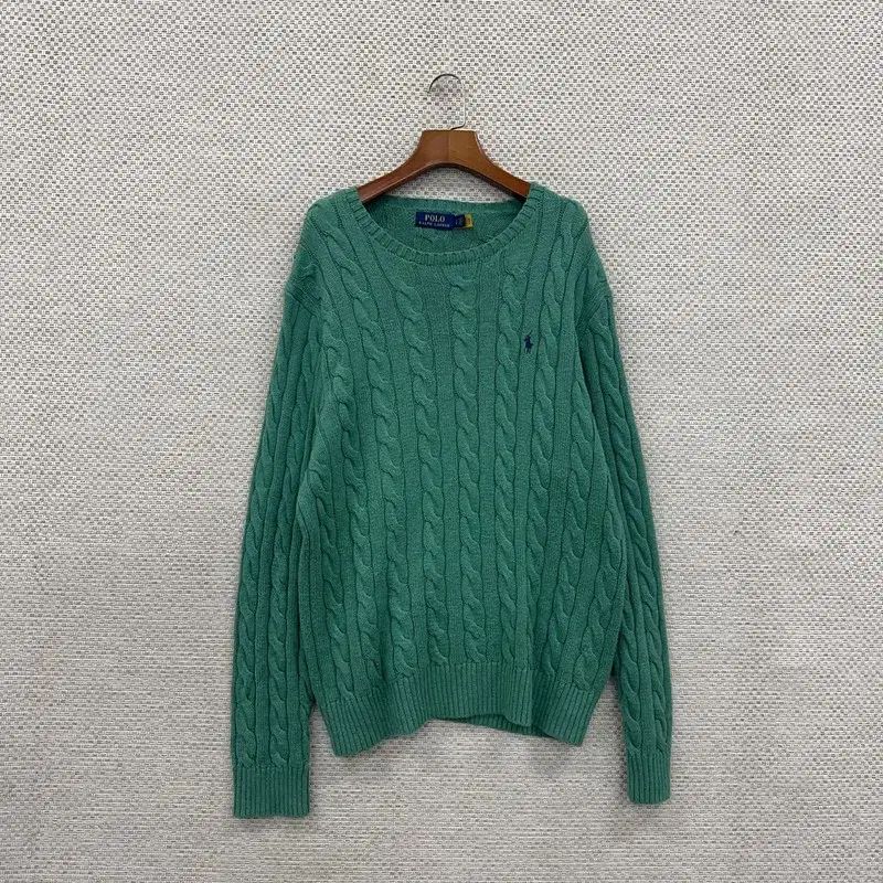 ポロ Ralph Lauren(ラルフローレン) 刺繍ロゴ ケーブル編み ニット セーター 105 C01641
