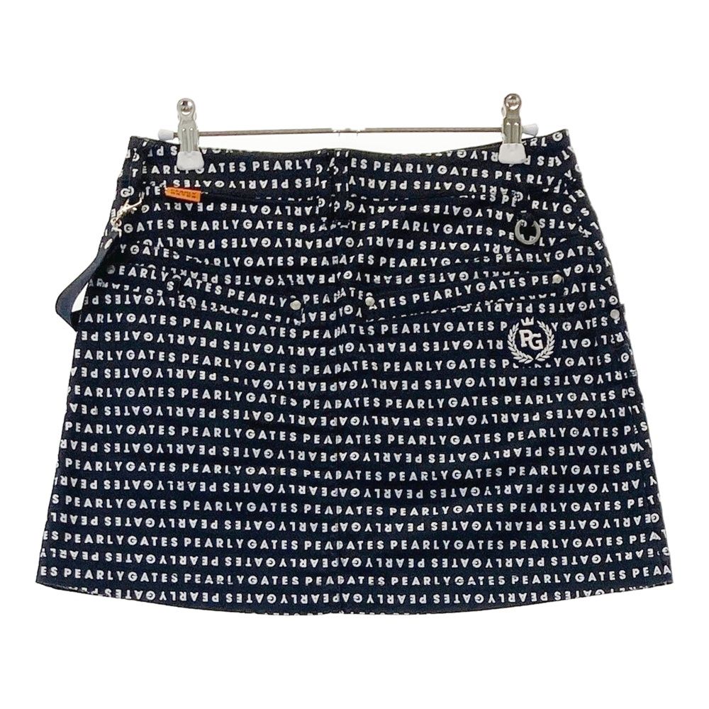 サイズ 0 PGG PEARLY GATES パーリーゲイツ ストレッチスカート ロゴ柄 ブラック系 240101525396 ゴルフウェア レディース ストスト
