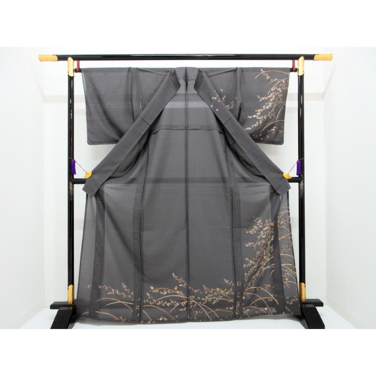 羽織 紋紗 薄物 洗える 羽織り 幾何学 新品 仕立上がり ポリエステル