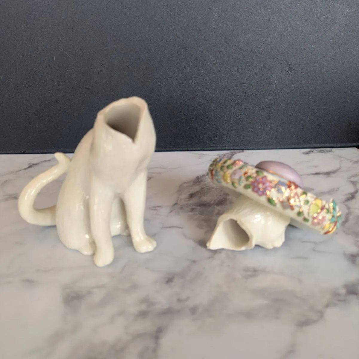 訳あり品 LENOX レノックスペルシャ猫 キャット 置物 陶器 24K 鞄 訳あり品 LENOX レノックスペルシャ猫 陶器 置物 キャット 24K