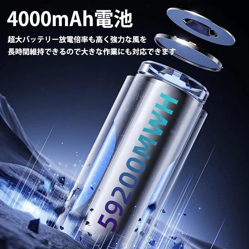 X 64 最強力ブロアー 暴力的なターボファン 最大推力 4000 mAh 240 km h 1台多役 充電式 強力 洗車 超強力 ターボ ブロワー 小型 ミニ 暴風 ブロア 軽量