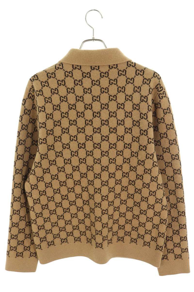 【未使用級！！】GUCCI GG カーディガン ロゴ 総柄 メンズ サイズXL グッチ GUCCI ×adidas GGトレフォイルニットカーディガン 700474