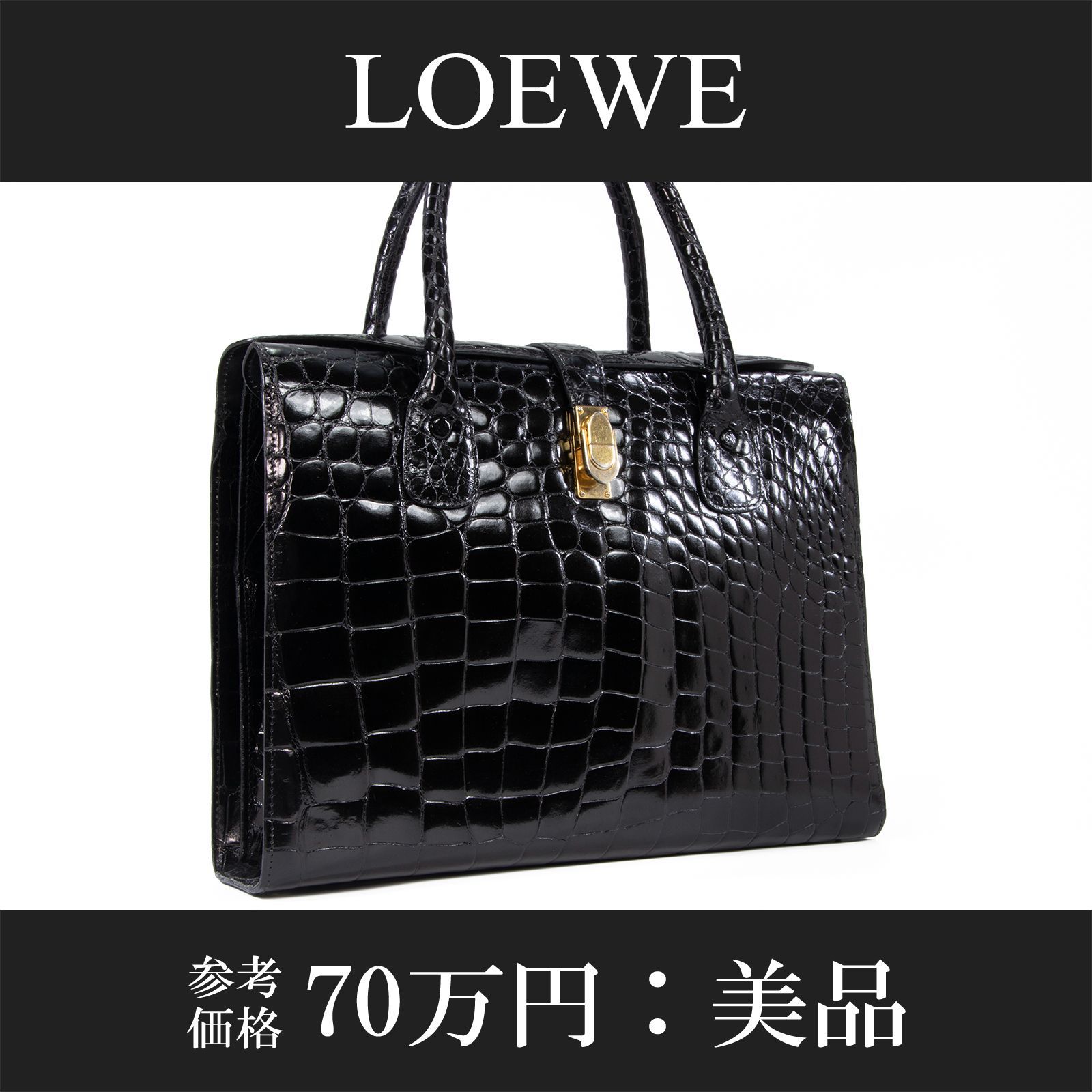 本物 送料無料 ロエベ ビジネスバッグ ブリーフケース メンズ