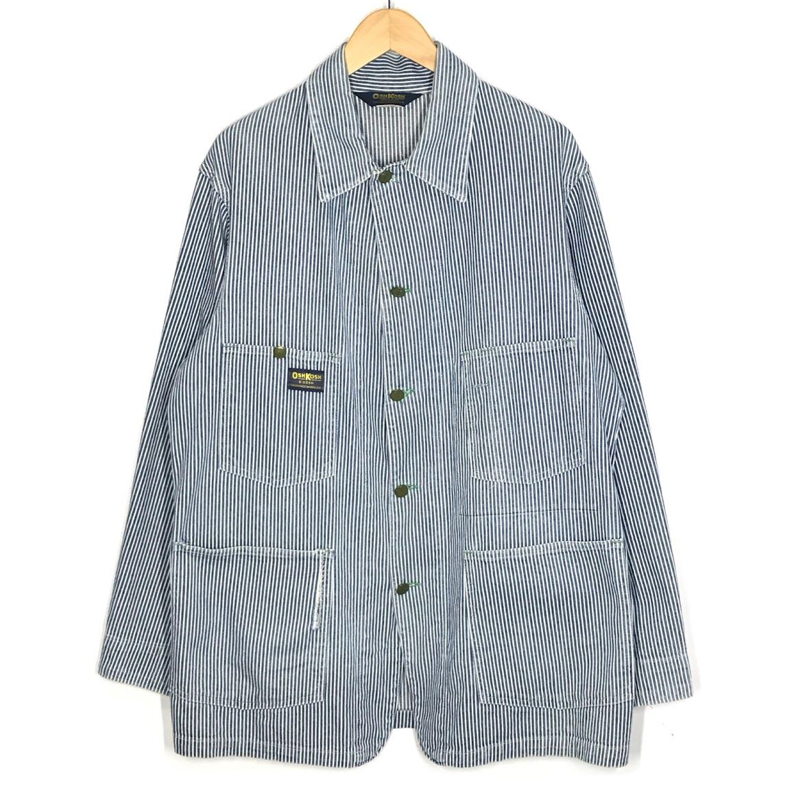 倉吉店 OSHKOSH | オシュコシュ カバーオール ヒッコリーストライプ 601-1027 ブルー×ホワイト サイズ 38 93