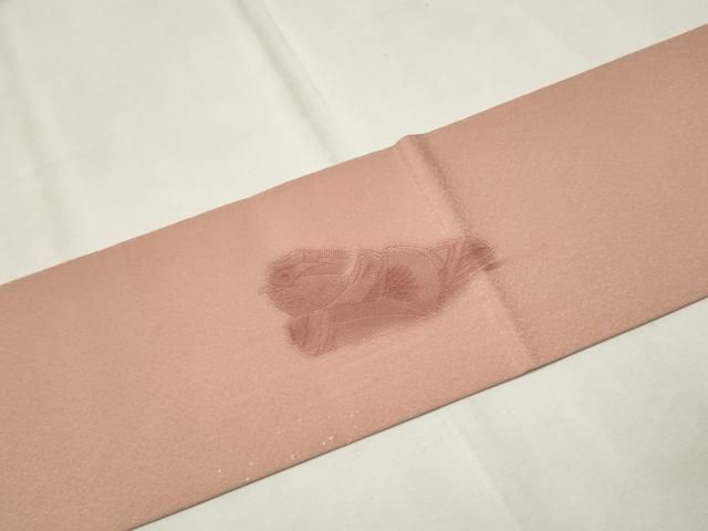 平和屋着物○人間国宝・羽田登喜男 九寸名古屋帯 鴛鴦文 金銀彩 正絹