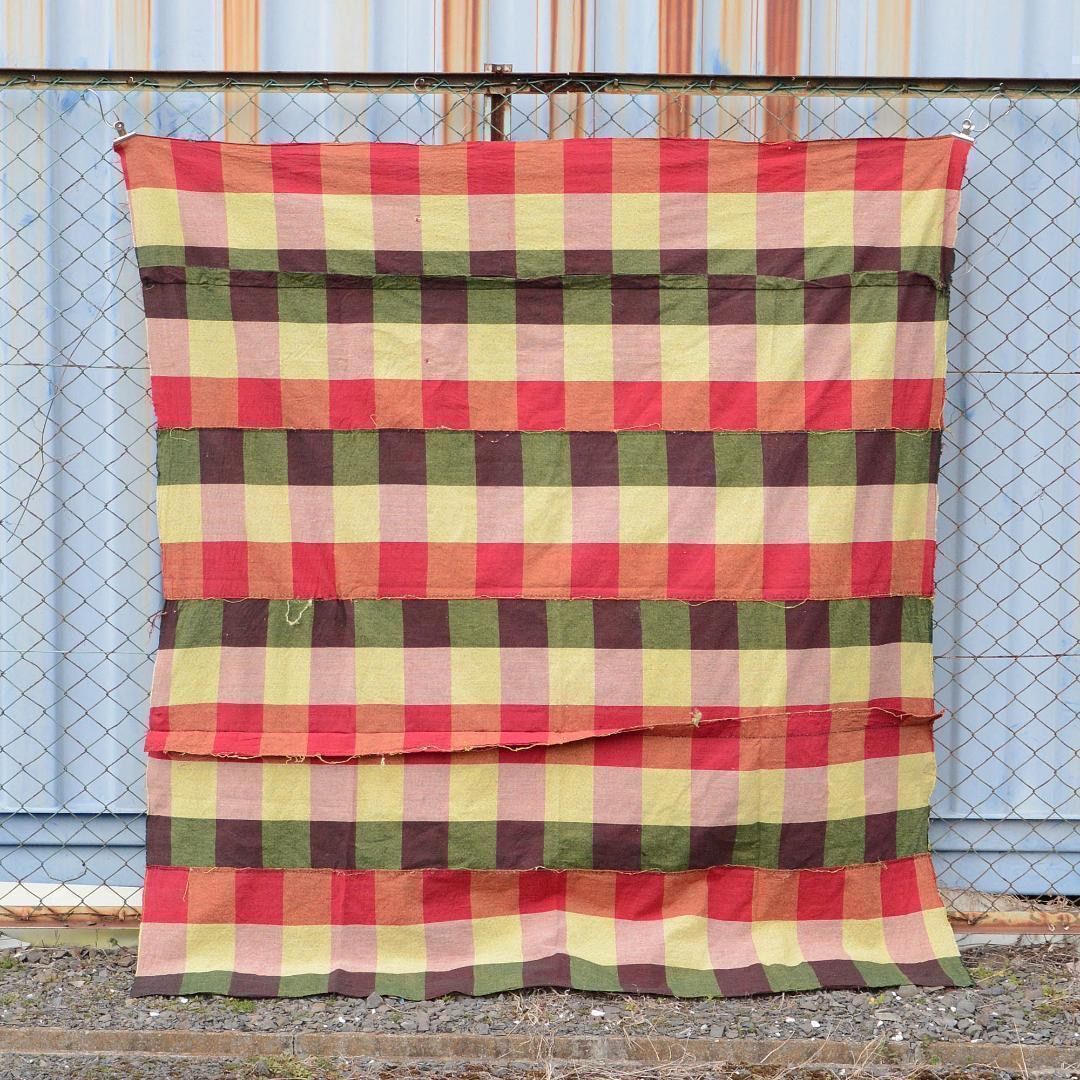 古布 木綿 布団皮 リメイク素材 ジャパンヴィンテージ ファブリック 昭和レトロ Vintage Japanese Cotton Futon Cover Fabric – Showa Era Remake Material - Retro Textile